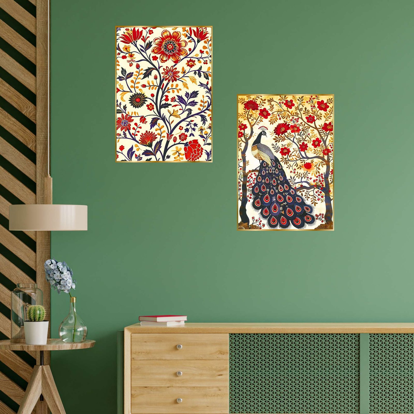Set of Two Wall Paintings for Wall Dacoration Golden Framed Wall Paintings for Living Room & Bedroom Wall Art for Home Decoration & Office Wall Dรฉcor (14x11 inch CH-GD2-15) - Image 3
